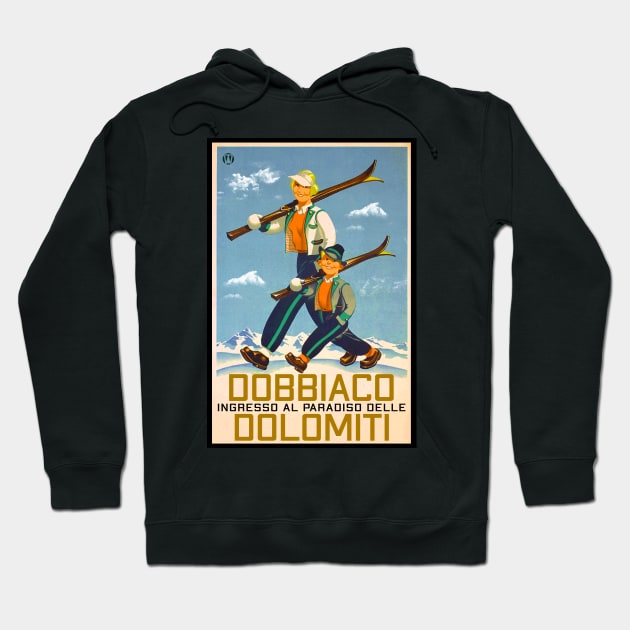 Ski Dobbiaco Skiing Dolomites Tyrol Hoodie by TravelTime